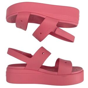 Crocs Brooklyn 4U Platform Wedge Sandals Hot Blush Y2K Clean Girl 8